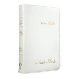 [10-800] Biblia Nuestra Boda Reina Valera 1960 Mediana Letra Grande Imitación Piel Blanco [RVR065cLGPJR]