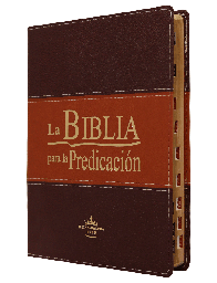 [7899938408551] Biblia de Estudio Predicación Reina Valera 1960 Grande Letra Grande Imitación Piel Marrón [RVR086LGEETI]