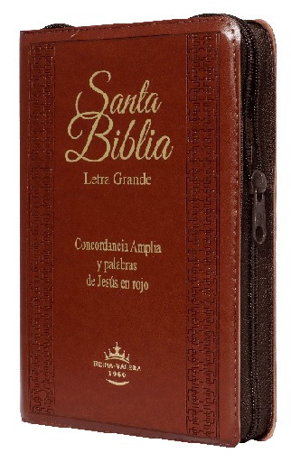 [7899938406977] Biblia Reina Valera 1960 Mediana Letra Grande Imitación Piel Café [RVR056CLGPJRZTIPU]