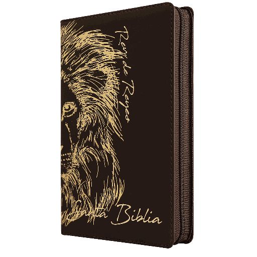 [7899938411940] Biblia Reina Valera 1960 Mediana Letra Grande Piel Fabricada León Café [RVR066cLGPJRTIZ]