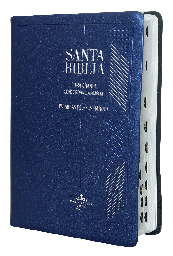 [7899938410806] Biblia Reina Valera 1960 Mediana Letra Grande Vinil Azul [RVR052CLGPJRTI]