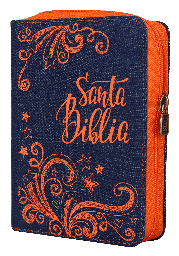 [9788941297178] Biblia Reina Valera 1960 Tamaño Bolsillo Letra Mediana Mezclilla Azul Naranja [RVR024cJZCN]