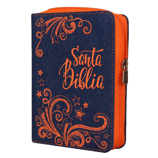 [9788941297178] Biblia Reina Valera 1960 Tamaño Bolsillo Letra Mediana Mezclilla Azul Naranja [RVR024cJZCN]