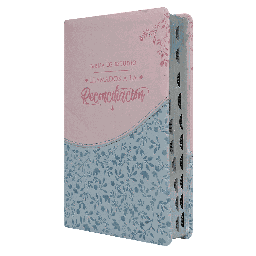 [9789587454321] Biblia de Estudio Reconciliación Reina Valera 1960 Mediana Letra Grande Imitación Piel Azul Rosado [RVR065EETILG]