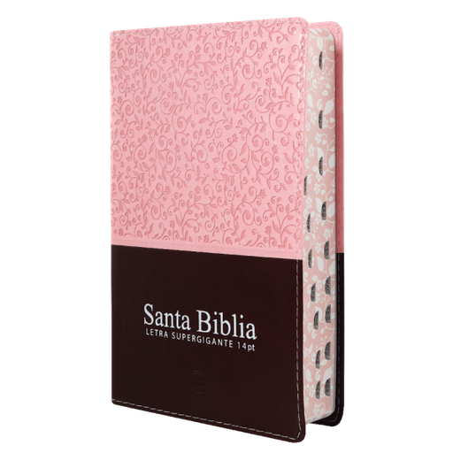 [7899938412626] Biblia Reina Valera 1960 Mediana Letra Gigante Imitación Piel Rosa Marrón [RVR066cLSGiPJRTI]