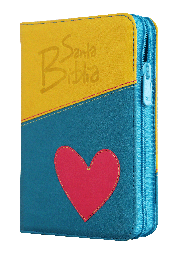 [9789587457254] Biblia Reina Valera 1960 Chica Letra Mediana Imitación Piel Azul/Amarillo QR [RVR045cZLGPJR]