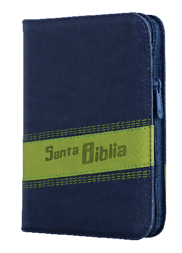 [9789587457261] Biblia Reina Valera 1960 Chica Letra Mediana Imitación Piel Azul Verde QR [RVR046cZLMPJR]