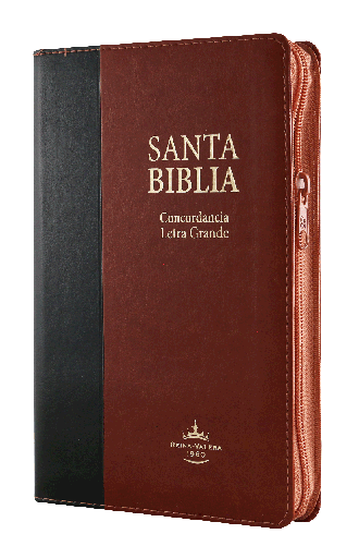 [7899938412312] Biblia Reina Valera 1960 Mediana Letra Grande Imitación Piel Negro Marrón [RVR066cLGPJRTIZABS]