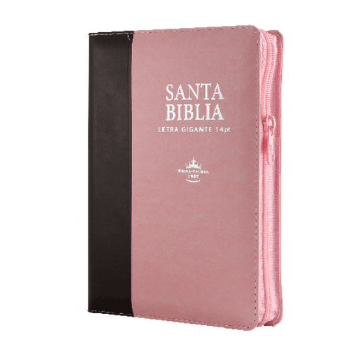 [7899938413494] Biblia Reina Valera 1960 Mediana Letra Gigante Imitación Piel Rosa Marrón [RVR066cLSGiPJRZTI]