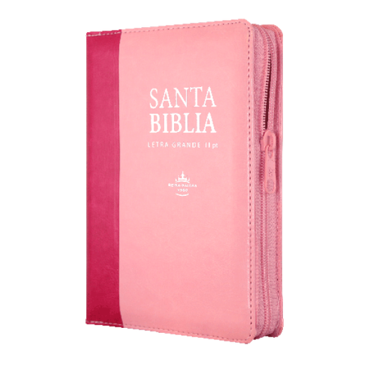 [7899938413425] Biblia Reina Valera 1960 Chica Letra Grande Imitación Piel Rosa Rosa [RVR046cLSGIPJRZTIPU]