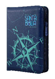 [9789587456608] Biblia Reina Valera 1960 Tamaño Bolsillo Letra Mediana Imitación Piel Azul Brújula Código QR [RVR025cZLMPJR]