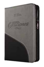 [9789587456929] Biblia de Estudio Oraciones Reina Valera 1960 Mediana Letra Grande Imitación Piel Gris Negro Código QR [RVR056cZLGPJR]