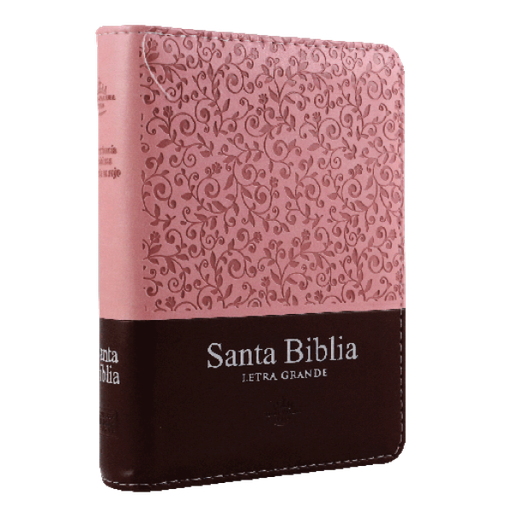[7899938418543] Biblia Reina Valera 1960 Bolsillo Letra Grande Imitación Piel Rosa/Marrón (RVR026cLSGiPJRZTI)
