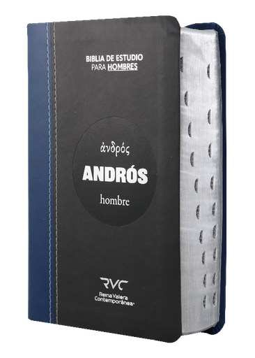 [9781598778410] Biblia de Estudio Andrós Reina Valera Contemporánea Imitación Piel Azul/Negro [RVC066EEcTI-AND]