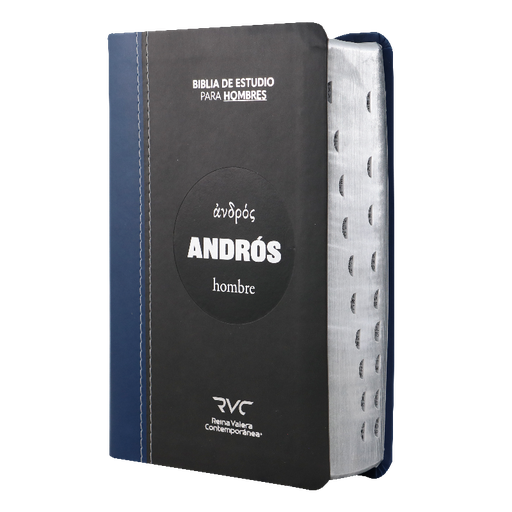 [9781598778410] Biblia de Estudio Andrós Reina Valera Contemporánea Imitación Piel Azul/Negro [RVC066EEcTI-AND]