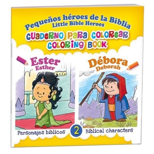 [9781648490552] Libro Pequeños Héroes Para Colorear Ester y Débora