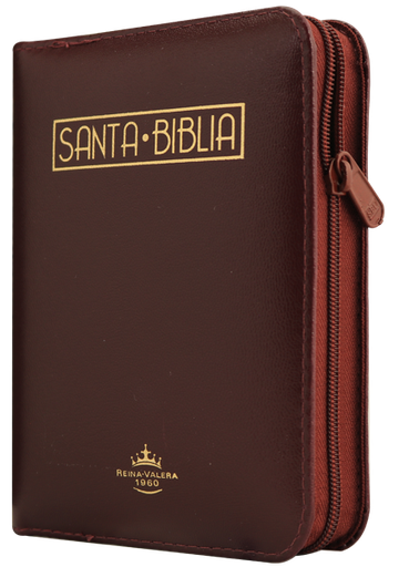 [9789587456851] Biblia Reina Valera 1960 Bolsillo Letra Chica Imitación Piel Vino QR [RVR025cZLMa PJR]