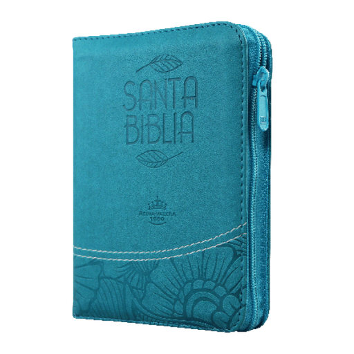 [9789587456660] Biblia Reina Valera 1960 Bolsillo Letra Chica Imitación Piel Azul QR [RVR026cZTILM PJR]