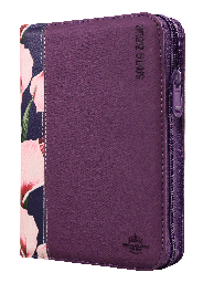 [9789587456370] Biblia Reina Valera 1960 Chica Letra Mediana Imitación Piel Morado Flores QR [RVR046cZLM PJR]