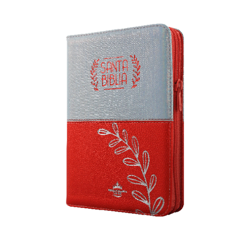 [9789587456530] Biblia Reina Valera 1960 Mediana Letra Grande Imitación Piel Rosa Plateado QR [RVR056cZTILG PJR]