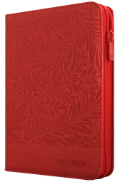 [9789587456547] Biblia Reina Valera 1960 Mediana Letra Grande Imitación Piel Rojo Hojitas QR [RVR056cZTILG PJR]