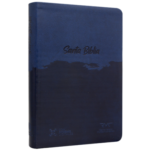 [9789587457469] Biblia Reina Valera Contemporánea Mediana Letra Grande Imitación Piel Azul QR [RVC066cLG PJR]