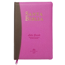 [9781598778793] Biblia Reina Valera 1960 Mediana Letra Grande Imitación Piel Rosa-Marrón [RVR065cPJRZTI]