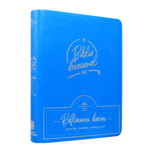 [9781598778076] Biblia de Estudio Devocional 365 Reina Valera 1960 Mediana Letra Mediana Imitación Piel Azul [RVR066cDevo365]