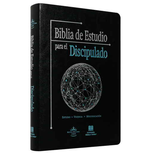 [9788531117435] Biblia de Estudio Para El Discipulado Reina Valera 1960 Grande Letra Mediana Imitación Piel Negra [RVR086EEc]