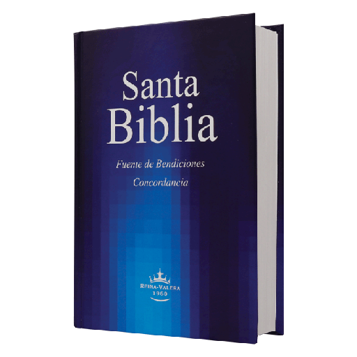 [7898521818166] Biblia Fuente de Bendiciones Reina Valera 1960 Chica Letra Mediana Tapa Dura Azul [RVR043cLMFB]