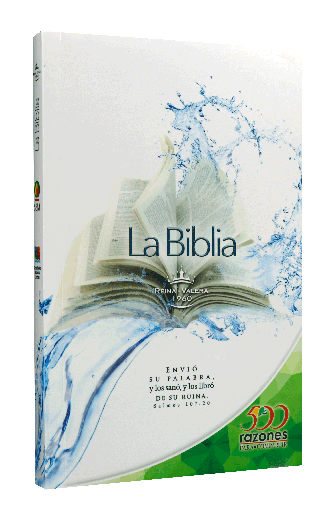 [7899938424445] Biblia Misionera 500 Razones Reina Valera 1960 Mediana Letra Chica Tapa Rústica [RVR.60uecFBPJr]