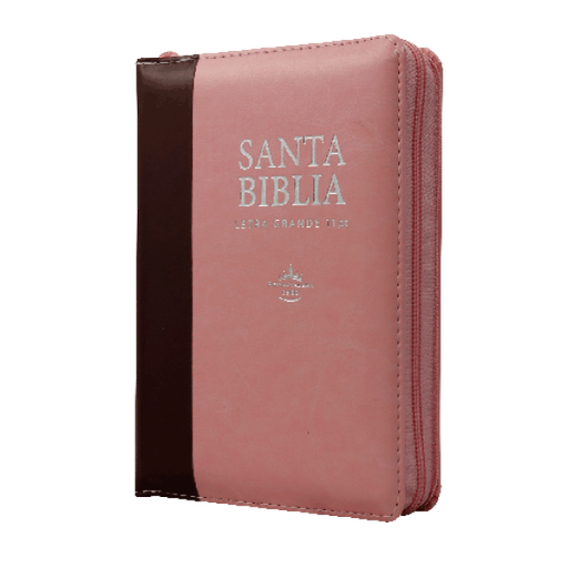 [7899938413487] Biblia Reina Valera 1960 Chica Letra Grande Imitación Piel Rosa Marrón [RVR046cZTILSGiPJR]