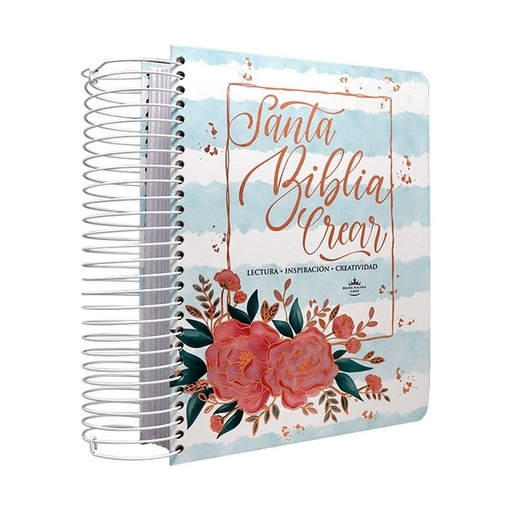 [7899938420355] Biblia Crear Reina Valera 1960 Grande Letra Grande Tapa Dura Flores [RVR083cLGPJR]