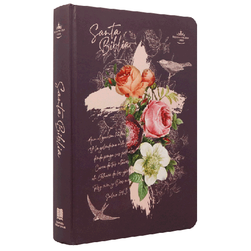 [7899938424148] Biblia Reina Valera 1960 Mediana Letra Grande Tapa Dura Rosas [RVR063cLGPJR]
