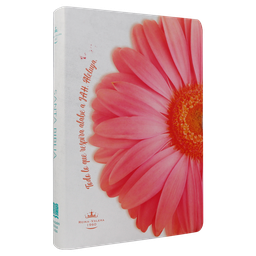 [7899938422984] Biblia Reina Valera 1960 Mediana Letra Grande Tapa Semiflexible Flor Rosa [RVR.61cLGPJR]