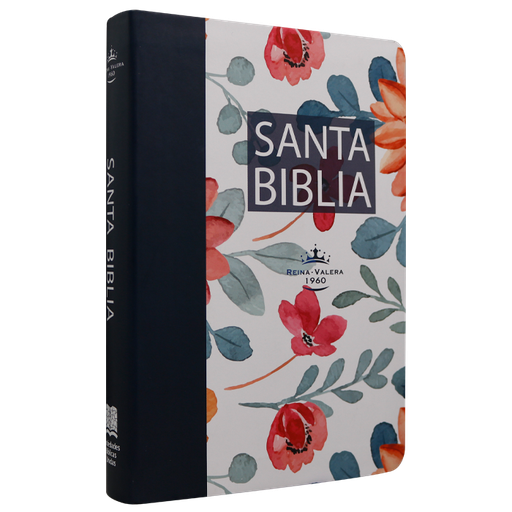 [7899938423004] Biblia Reina Valera 1960 Mediana Letra Grande Tapa Semiflexible Flores [RVR.61cLGPJR]