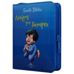 [9781598779998] Biblia Infantil Amigos por Siempre Reina Valera 1960 Bolsillo Letra Mediana Vinil Acolchada Azul [RVR022cZaP]