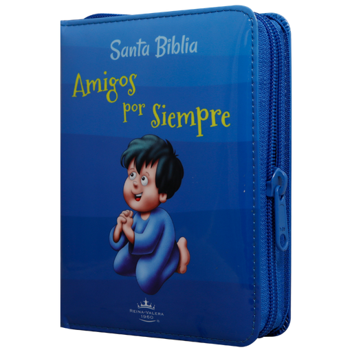 [9781598779998] Biblia Infantil Amigos por Siempre Reina Valera 1960 Bolsillo Letra Mediana Vinil Acolchada Azul [RVR022cZaP]