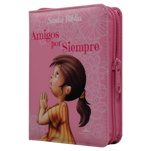 [9781598779981] Biblia Infantil Amigos por Siempre Reina Valera 1960 Bolsillo Letra Mediana Vinil Acolchada Rosa [RVR022cZaP]