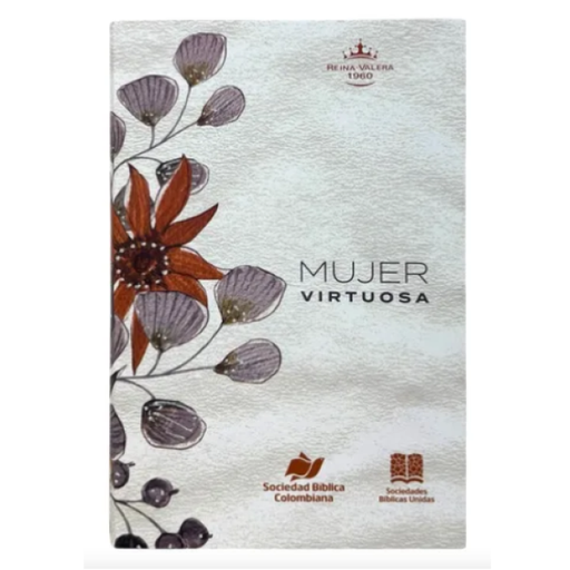 [9789587457728] Biblia Reina Valera 1960 Mediana Letra Mediana Tapa Flexible Blanco Flores [RVR068eLRPJR]
