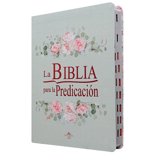 [7899938424186] Biblia de Estudio para la Predicación Reina Valera 1960 Grande Letra Grande Aqua Flores [RVR086LGEETI:AZ]