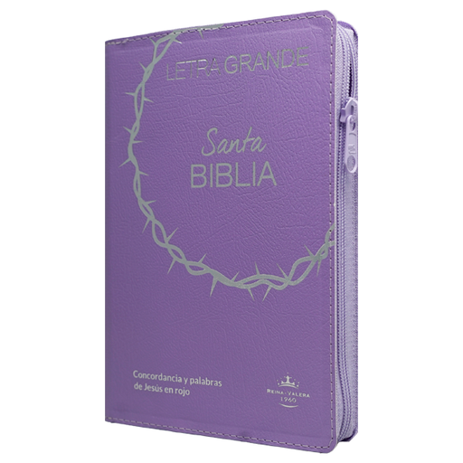 [7899938426265] Biblia Reina Valera 1960 Mediana Letra Grande Covertex Lila [RVR.65cLGPJR]