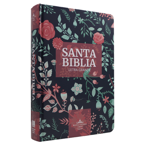 [7899938427057] Biblia Reina Valera 1960 Tapa Dura Azul Flores Canto Bronce [RVR063CLGPJR] 