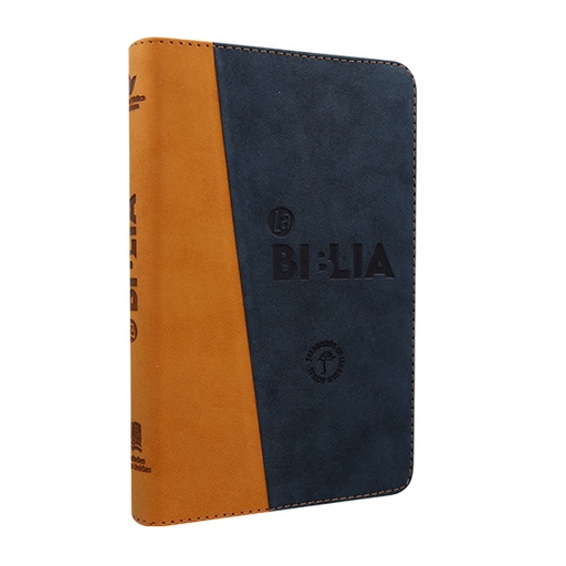 [9789587459609] Biblia Traducción Lenguaje Actual Mediana Letra Grande Imitación Piel Azul Oscuro Café [TLA066LGPJR] 