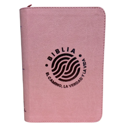 [9789587459517] Biblia El Camino La Verdad y La Vida Reina Valera 1960 Mediana Letra Grande Imitación Piel Rosa Código QR [RVR066LGZPJR] 