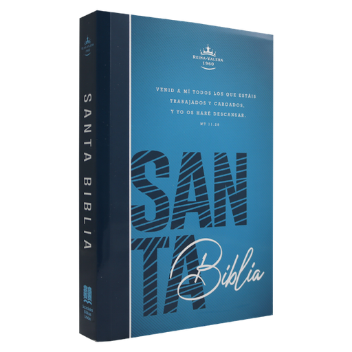 [7899938428085] Biblia Misionera Reina Valera 1960 Mediana Letra Mediana Tapa Rústica Azul [RVR.60uecFBPJr] 