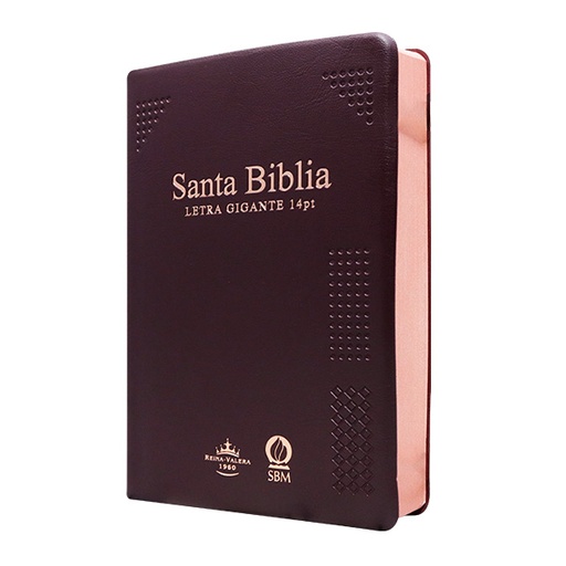 [7899938430965] Biblia Reina Valera 1960 Mediana Letra Gigante Vinil Vino Canto Cobre Afinidad  RVR062cLGiPJR-MEX