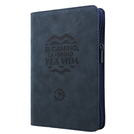 [9789587459586] Biblia El Camino La Verdad y La Vida Traducción Lenguaje Actual Mediana Letra Grande Imitación Piel Azul Código QR [TLA066LGZ] 