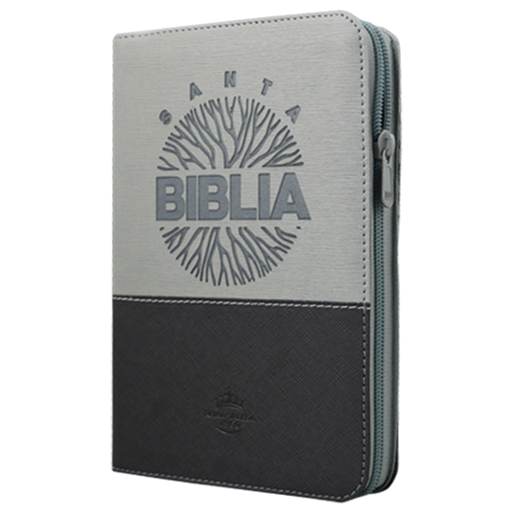 [9786287781771] Biblia Reina Valera 1960 Mediana Letra Grande Imitación Piel Gris/Negro Código QR [RVR066cLGZTIPJR] 