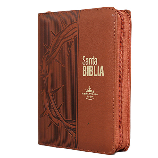[7899938430101] Biblia Reina Valera 1960 Chica Letra Grande Imitación Piel Marrón Corona [RVR046ZTILGPJR] 
